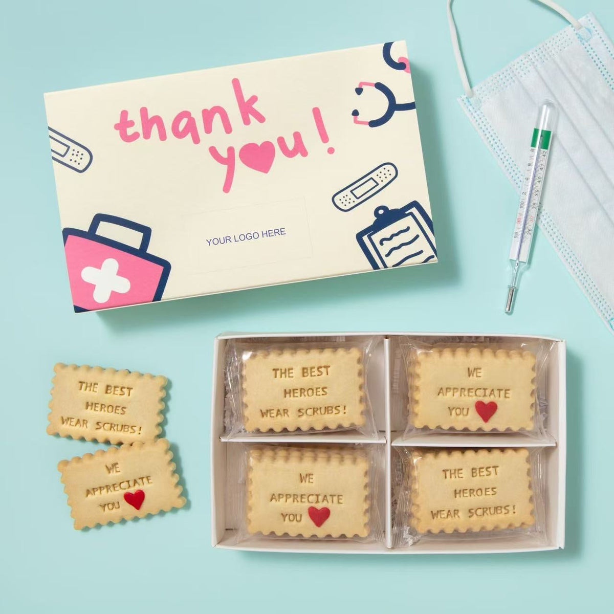 Custom Shortbread Cookies for Nurses Day — Personalized Thank You Gift ...
