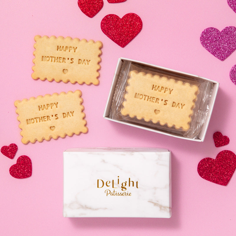 Happy Mother's Day shortbread mini gift box with stamped cookies