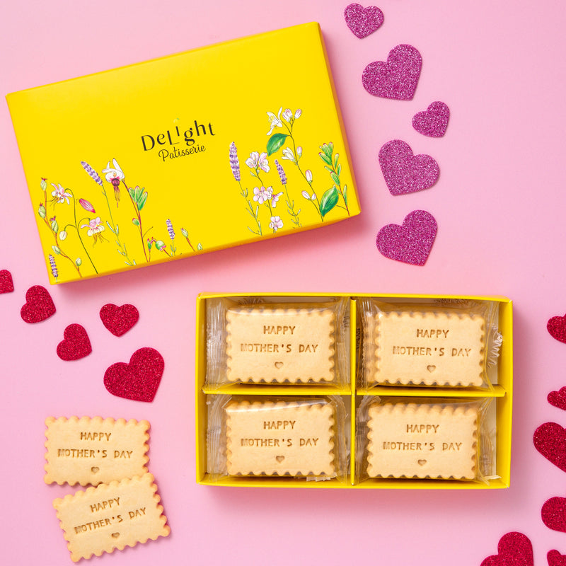 Happy Mother's Day shortbread cookies in elegant gift box
