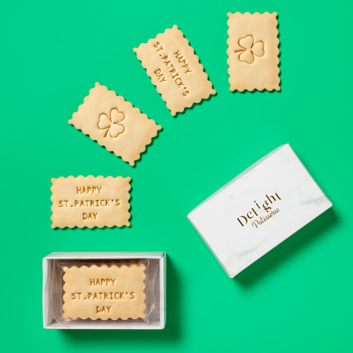 St. Patrick's Day Mini Shortbread Box – DeLight Patisserie